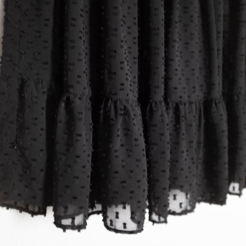 H&M Flounced Short Boho Black Dress - Picture 3 of 6